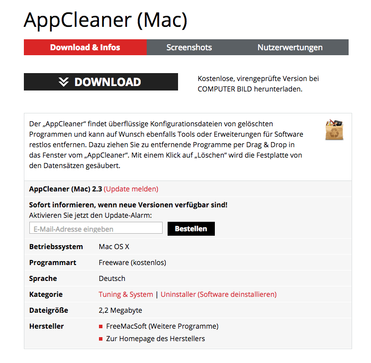 app cleaner mac test